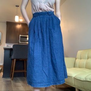 Vintage Ralph Lauren Midi Jean Skirt